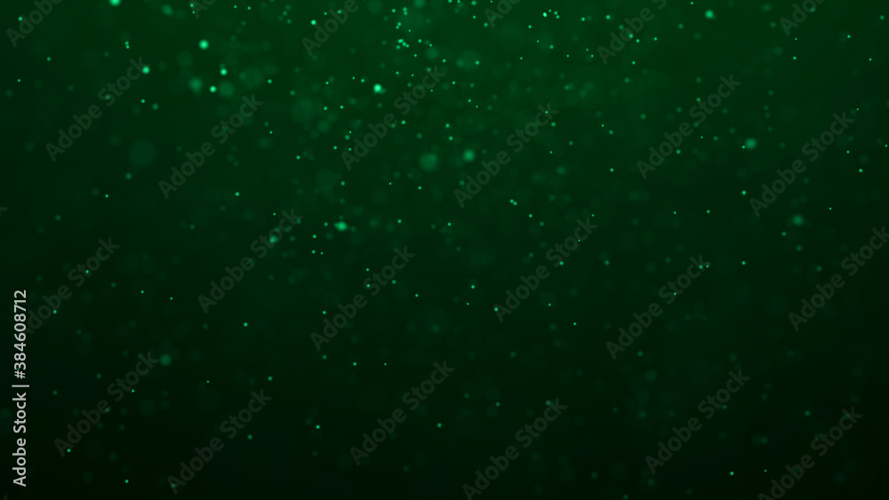 Poster dust green particles. abstract background of particles. dots background. futuristic digital dots bac