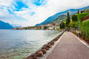 Malcesine town at Garda Lake