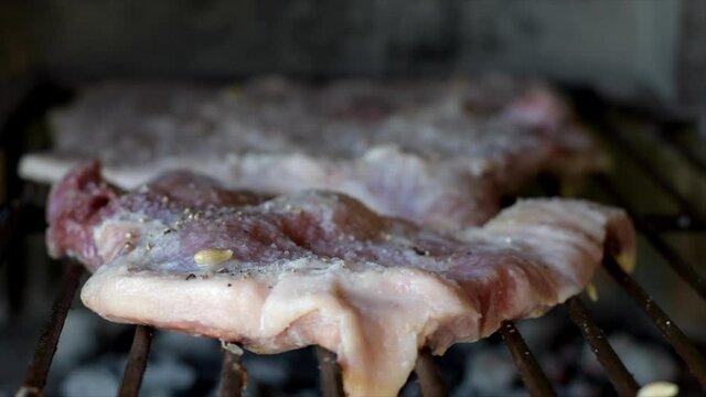 matambre de cerdo asado a la parrilla con limon tradicional de argentina cordoba