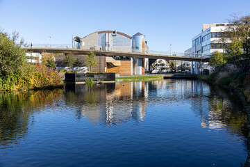 bridge over the river in the city of bryne