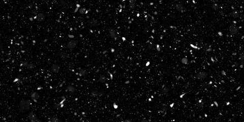 Snow Falling Stock Image In Black Background