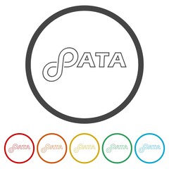 DATA word ring icon, color set