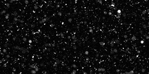 Snow Falling Stock Image In Black Background