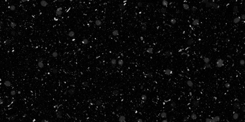 Snow Falling Stock Image In Black Background