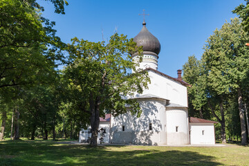 Cathedral of Our Lady Sovereign. Gdov fortress. The cathedral was built in 1991 on the site of the ancient Cathedral of St. Demetrius of Thessalonica