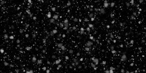 Snow Falling Stock Image In Black Background