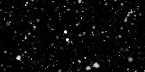 Snow Falling Stock Image In Black Background