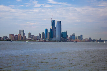 Fototapeta premium Jersey City, New Jersey, USA 2019: Jersey City skyline