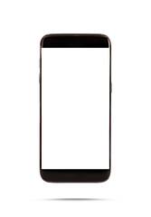 Smartphone, mobile phone isolated with blank screen.