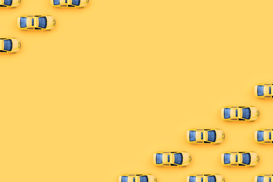 Background from yellow auto taxis. Taxi background