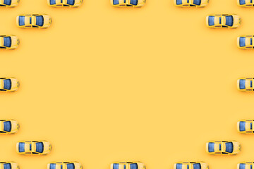 Obraz premium Background from yellow auto taxis. Taxi background