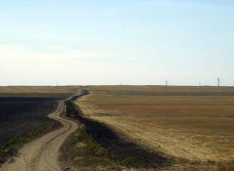 Autumn, landscape, road, movement