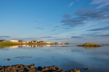 Town of Hofn in Hornafjordur in South Iceland