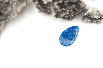 Isolated photos of cabochon agate dragon veins