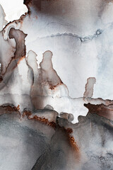 Abstract art; A detail from an alcohol ink painting. A subtly colorful abstract painted background, with strong texture. - 384618112