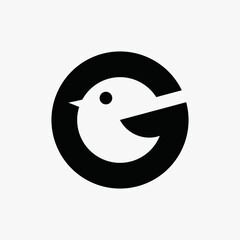 icon vector letter G and bird logo design  graphic vector