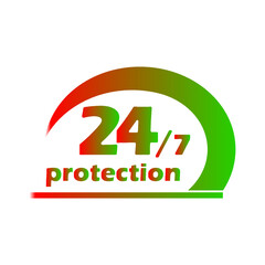  24 hours protection vector design