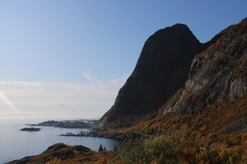 A romantic postcard photo of the Norwegian fjord landscape