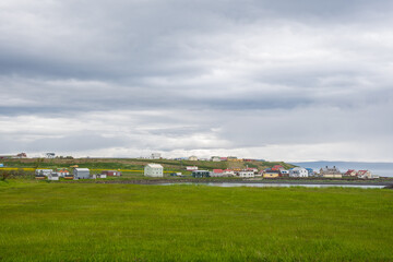 Fototapeta na wymiar Village of Blonduos in North Iceland