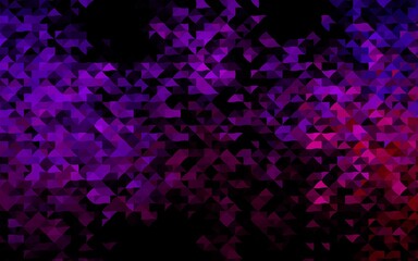 Obraz premium Dark Purple vector texture in triangular style.