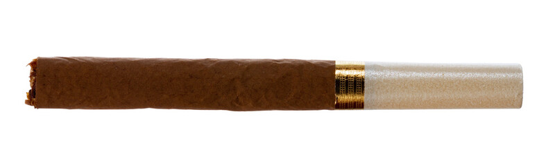 New cigarette with filter isolated on white