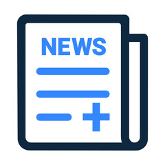 Healthcare, medical news, newspaper icon. Vector graphics