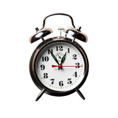 Alarm clock on white isolated background.