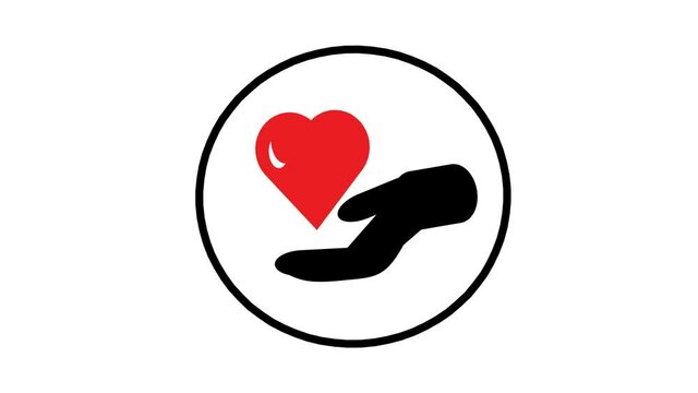 Donate button icon. donation button. donate Icon. International charity day. donate now. Donate, social animation