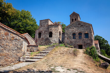 Fototapeta na wymiar Nekresi Orthodox monastery in the Alazani valley.