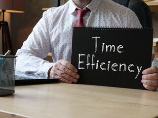 Time efficiency is shown on the conceptual business photo
