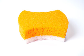 Sponge for body. Washcloth for body isolated on a white background. The concept of cleaning.