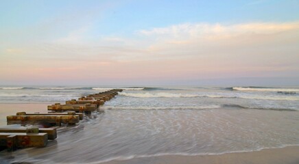 Colorful summer sunset on the beach