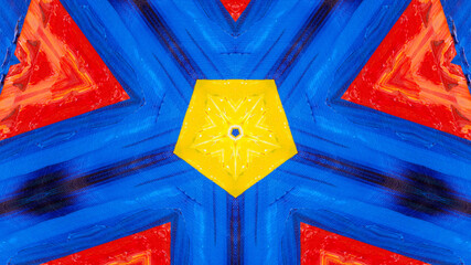 Abstract kaleidoscope background. Beautiful multicolor kaleidoscope texture. Unique kaleidoscope design.