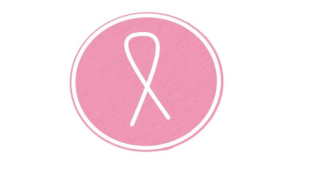 Breast Cancer logo. Pink ribbon cancer awareness on black background, cancer awareness. Modern style logo for october month awareness campaigns. World Breast Cancer Awareness Day