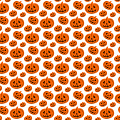 seamless pumpkin pattern and background vector illustration