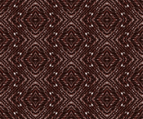 Seamless ethnic style brown rug pattern