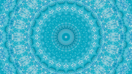 Abstract kaleidoscope background. Beautiful multicolor kaleidoscope texture. Unique and inimitable design. Geometrical symmetrical ornament.