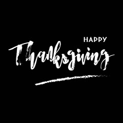 Happy thanksgiving day handdrawn expressive lettering vector