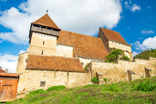 Fortified church in Transylvania, Romania, in the village Copsa Mare