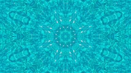 Abstract kaleidoscope background. Beautiful multicolor kaleidoscope texture. Unique and inimitable design. Geometrical symmetrical ornament.