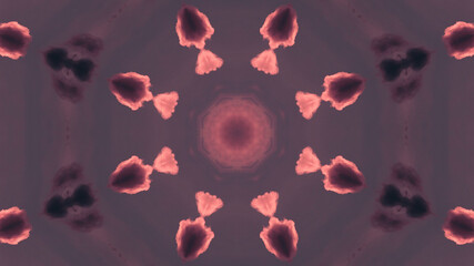 Naklejka premium Abstract kaleidoscope background. Beautiful multicolor kaleidoscope texture. Unique and inimitable design. Geometrical symmetrical ornament.