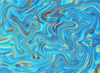 Fototapeta premium Artistic aqua wave background. Art space wallpaper. Artistic psychedelic marble artwork. Contemporary painting