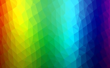 Light Multicolor, Rainbow vector shining triangular pattern.