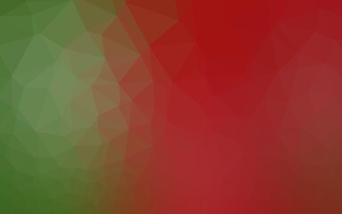 Light Green, Red vector polygonal background.