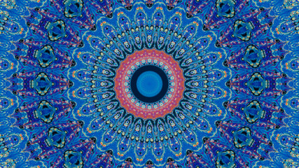 Abstract kaleidoscope background. Beautiful multicolor kaleidoscope texture. Unique kaleidoscope design.