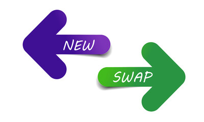 Swap or new two color arrow icons - vector
