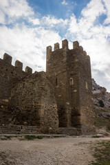Fototapeta na wymiar St. George's tower of the Genoese fortress in Sudak, Crimea.