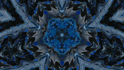 Abstract kaleidoscope background. Beautiful multicolor kaleidoscope texture. Unique kaleidoscope design.