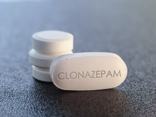 Obraz na płótnie Canvas Clonazepam Pill for seizures and panic