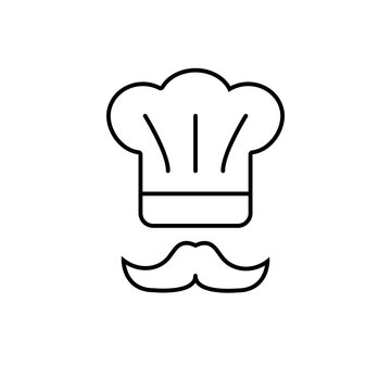 chef hat icon element of kitchen icon for mobile concept and web apps. Thin line chef hat icon can be used for web and mobile. Premium icon on white background